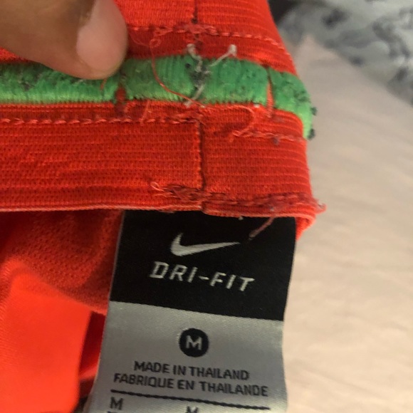 Nike Dri-FIT Elite Basketball Shorts Men’s Orange Black Green Size Medium - Picture 9 of 12